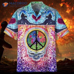 Hippie Beach Skull Flower Hawaiian Shirts