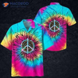 hippie beach sunflower hawaiian shirt 0