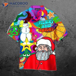 hippie christmas santa snowman and hawaiian shirts 0