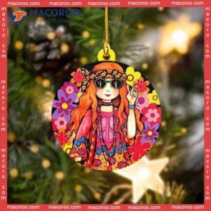 Hippie Custom-shaped Christmas Acrylic Ornament