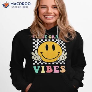 hippie first grade vibes teacher kids 1st day of school shirt hoodie 1