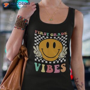 Hippie First Grade Vibes Teacher Kids 1st Day Of School Shirt