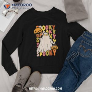 hippie halloween funny ghost groovy spooky vibes vintage shirt halloween party favors for adults sweatshirt