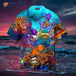 Hippie Octopuses Love Music And Hawaiian Shirts