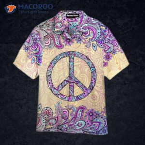 hippie peace symbol hawaiian shirts 0