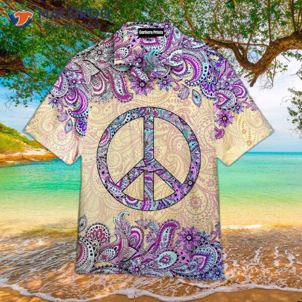 Hippie Peace Symbol Hawaiian Shirts