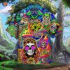 Hippie Skull Hawaiian Shirts