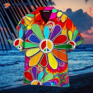 Hippie Tie-dye Flower Hawaiian Shirts
