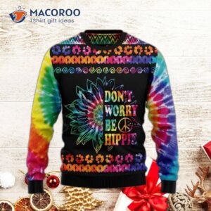 Hippie Tie-dye Ugly Christmas Sweater
