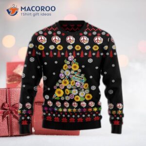 Hippie Tree Ugly Christmas Sweater