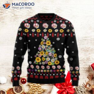 Hippie Tree Ugly Christmas Sweater