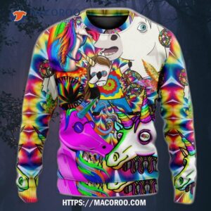hippie unicorn dream for wonderland sweater ugly christmas sweaters 3