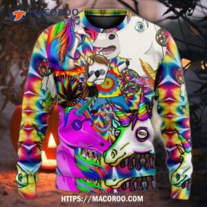 hippie unicorn dream for wonderland sweater ugly christmas sweaters 4