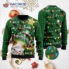 Ho, Ho! Cow Christmas Tree Ugly Sweater.