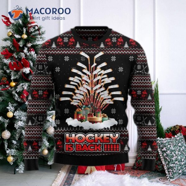 Hockey Is Back Ugly Christmas Sweater