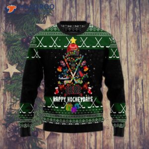 Hockey-themed Ugly Christmas Sweater