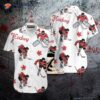 Hockey Tropical White Hawaiian Shirts