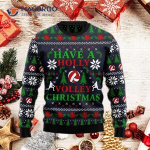 Holly Jolly Volleyball Ugly Christmas Sweater