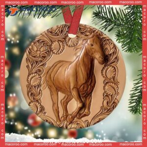 horse advice be free circle ceramic ornament horse christmas ornaments 1