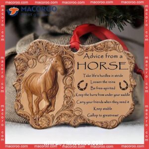 Horse Advice From A Amazing Style Metal Ornament, Personalized Horse Ornaments