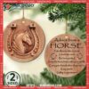 Horse Advice Keep Stable Circle Ceramic Ornament, Custom Horse Ornaments