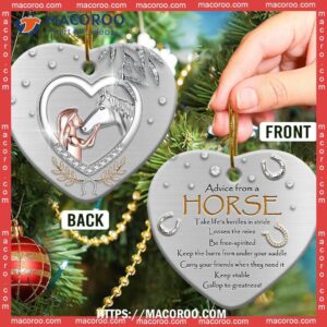 horse advice lover style heart ceramic ornament horse ornaments for christmas tree 1