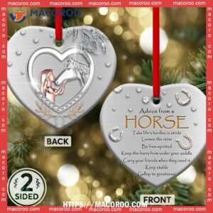 horse advice lover style heart ceramic ornament horse ornaments for christmas tree 2