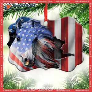 horse american patriot so cool metal ornament dala horse ornament 1