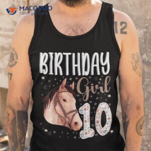 horse animal lovers 10th birthday girl b day 10 year old shirt tank top