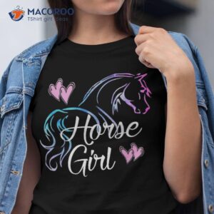 horse girl shirt love horses riding rider kids gift tshirt