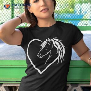 horse head with a heart riding shirt tshirt 1