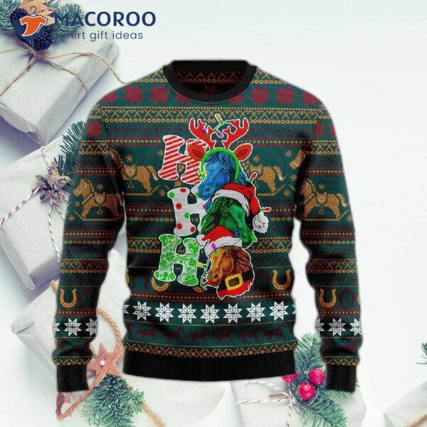 Horse Ho-ho-ho Ugly Christmas Sweater