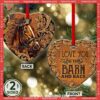 Horse I Love You To The Barn And Back Heart Ceramic Ornament, Personalized Horse Ornaments