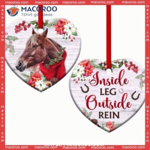 horse inside leg outside rein heart ceramic ornament dala horse ornament 0