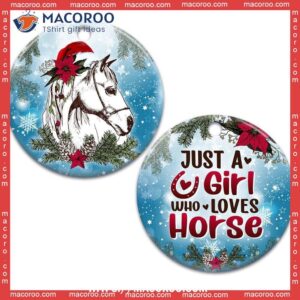 horse just a girl who loves circle ceramic ornament dala horse ornament 0