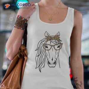 horse leopard bandana for horseback riding lover shirt tank top 4