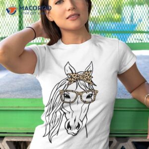 horse leopard bandana for horseback riding lover shirt tshirt 1