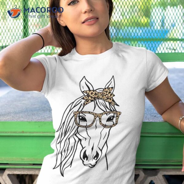 Horse Leopard Bandana For Horseback Riding Lover Shirt