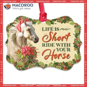 horse life is short ride with your metal ornament rocking horse ornament 0