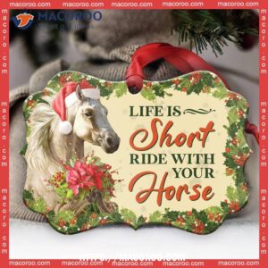 horse life is short ride with your metal ornament rocking horse ornament 1