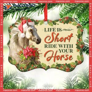 horse life is short ride with your metal ornament rocking horse ornament 2