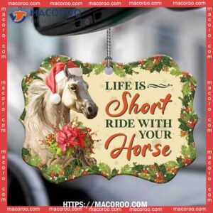 horse life is short ride with your metal ornament rocking horse ornament 3