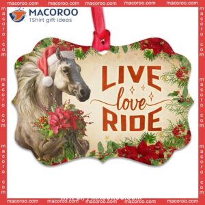 horse live love ride metal ornament horse ornaments for christmas tree 0