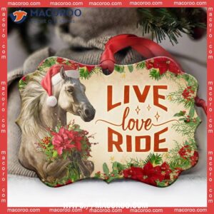 horse live love ride metal ornament horse ornaments for christmas tree 1