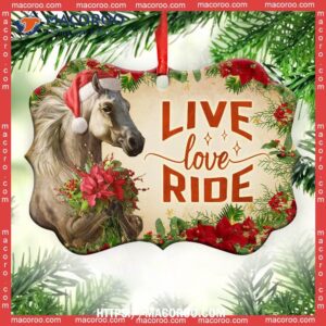 horse live love ride metal ornament horse ornaments for christmas tree 3