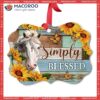 Horse Simply Blessed Lover Metal Ornament, Personalized Horse Ornaments
