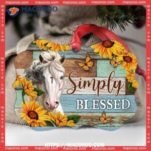 Horse Simply Blessed Lover Metal Ornament, Personalized Horse Ornaments 2 horse simply blessed lover metal ornament personalized horse ornaments 2