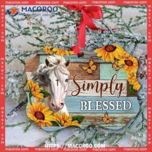 Horse Simply Blessed Lover Metal Ornament, Personalized Horse Ornaments 3 horse simply blessed lover metal ornament personalized horse ornaments 3