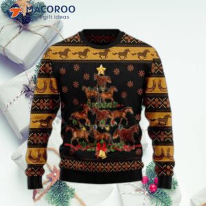 Horse-themed Ugly Christmas Sweater