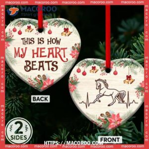 horse this is how my heart beats ceramic ornament horse christmas ornaments 1